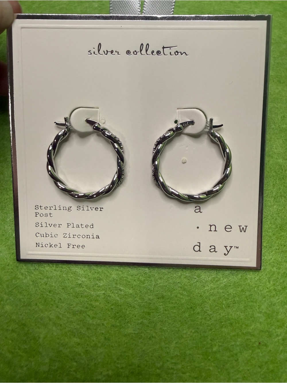 Target Silver Twisted Hoop Earrings